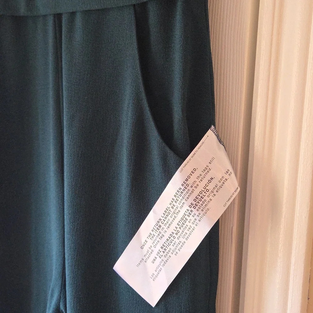Dress The Population Jumpsuit S Wide Leg Emmet NWT $258 Pine Green - Picture 8 of 10
